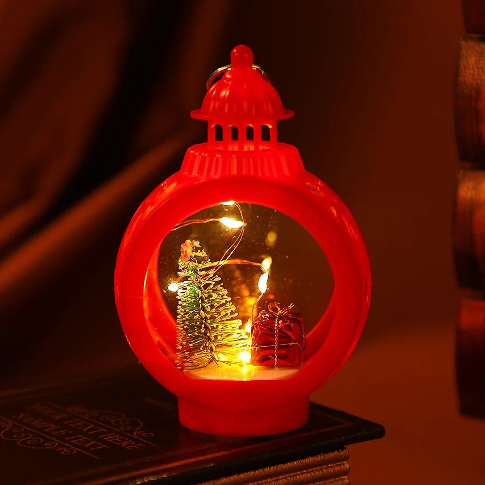 Christmas Lantern Integrated Warm LED Tree & Gifts Cutout