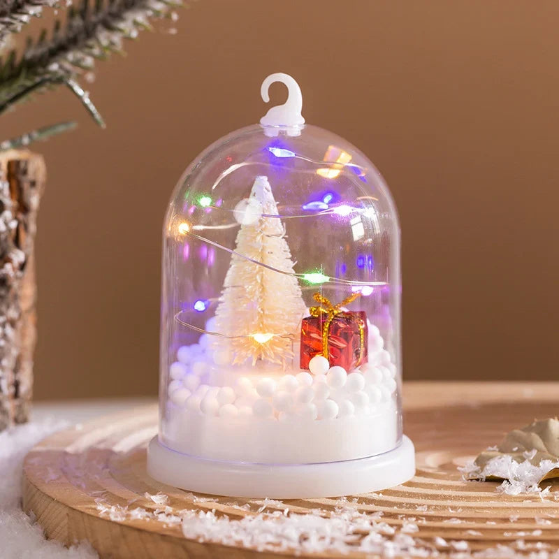 Christmas Lantern Integrated Warm White LED Tree Scene