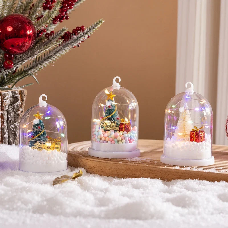 Christmas Lantern Integrated Warm White LED Tree Scene