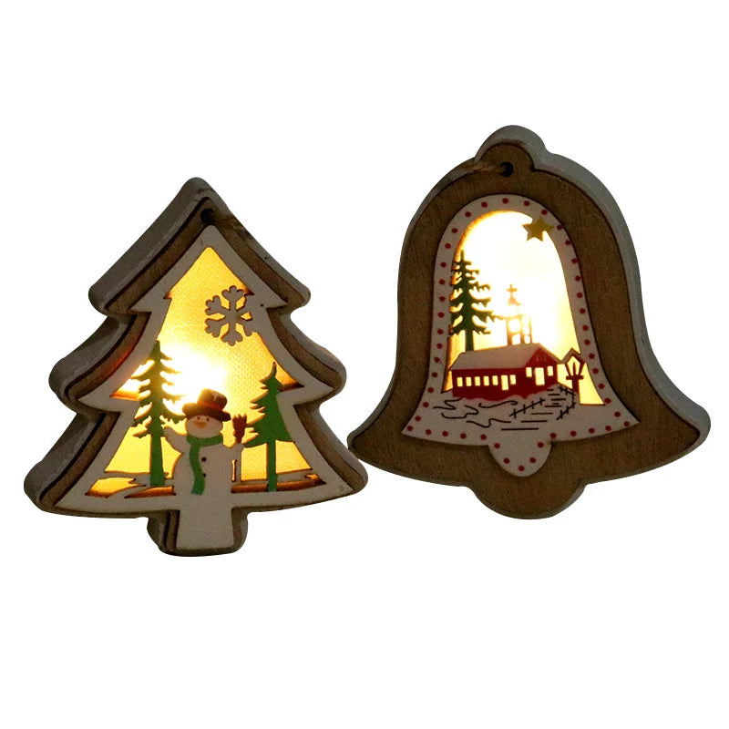 Christmas Lantern LED Soft Glow Santa Scene