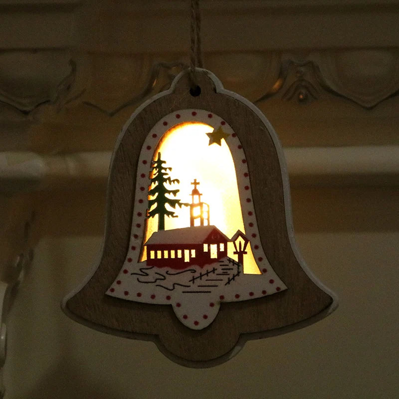 Christmas Lantern LED Soft Glow Santa Scene