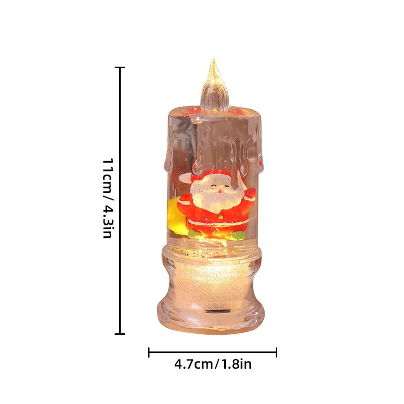 Christmas Lantern LED Warm Glow Glitter Snow Scene