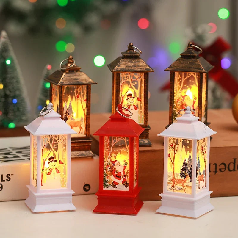 Christmas Lantern Nostalgic Scene Energy-Efficient LED