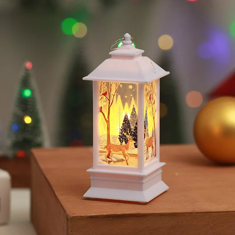 Christmas Lantern Nostalgic Scene Energy-Efficient LED