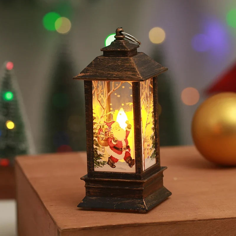 Christmas Lantern Nostalgic Scene Energy-Efficient LED