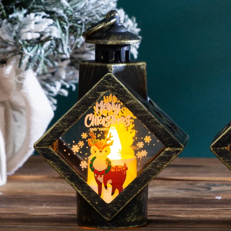 Christmas Lantern Reindeer & Snowflake Cutouts Indoor & Outdoor