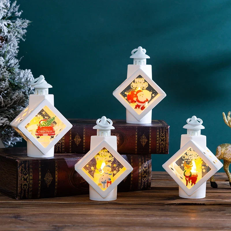 Christmas Lantern Reindeer & Snowflake Cutouts Indoor & Outdoor