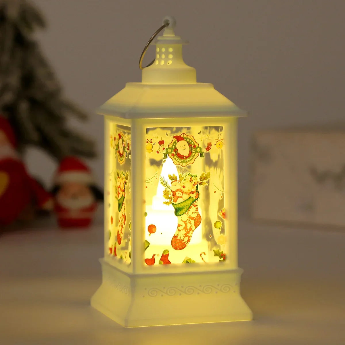 Christmas Lantern Santa Graphic Indoor Lightweight & Durable