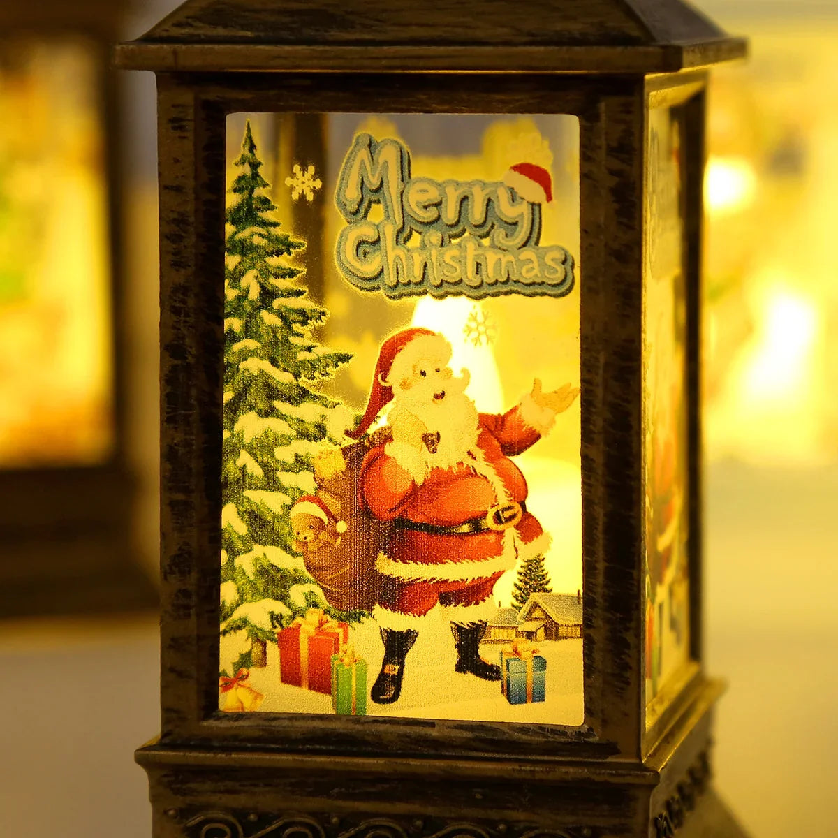 Christmas Lantern Santa Graphic Indoor Lightweight & Durable