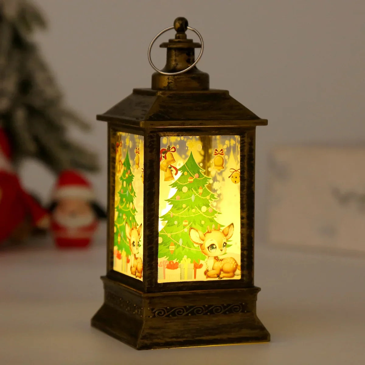 Christmas Lantern Santa Graphic Indoor Lightweight & Durable