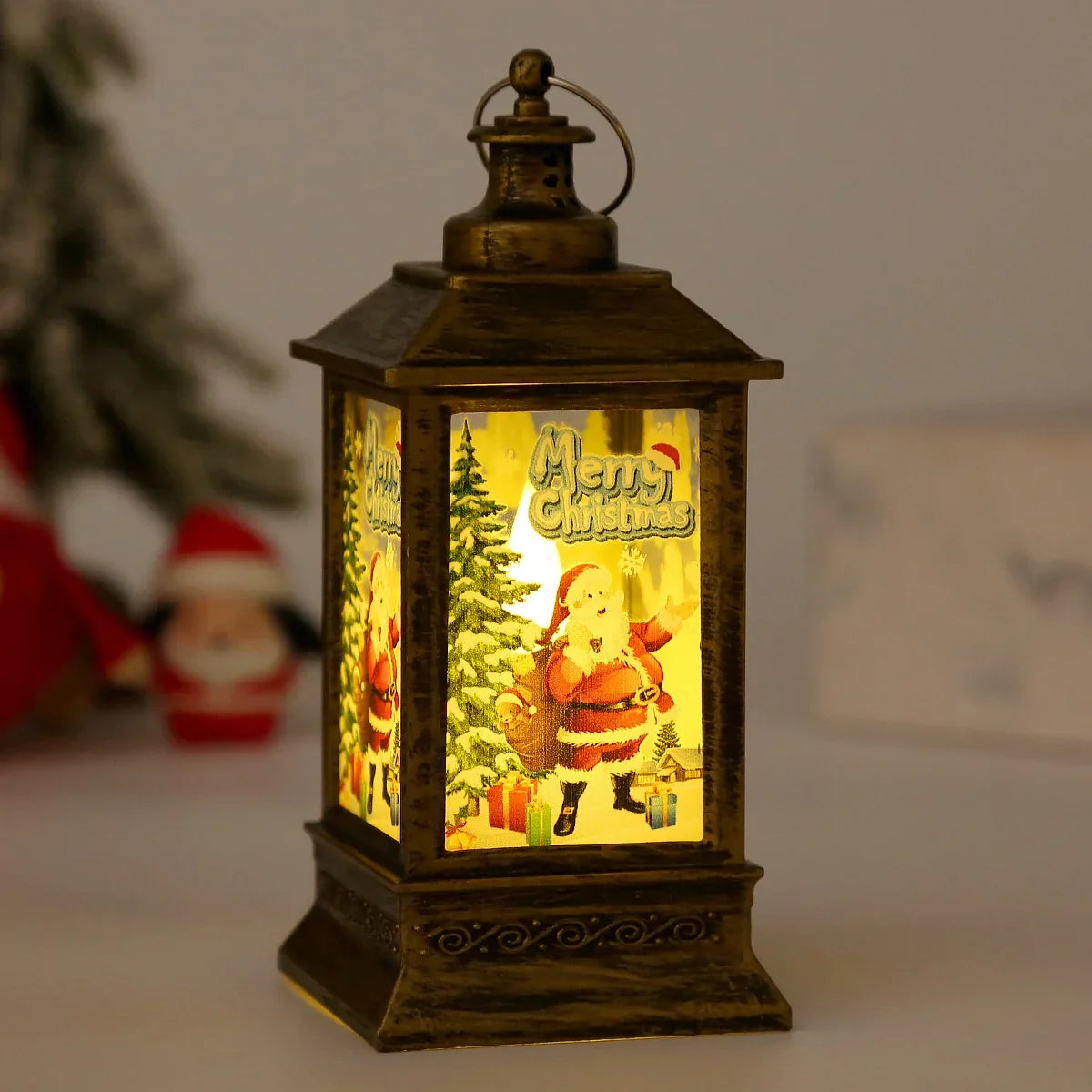 Christmas Lantern Santa Graphic Indoor Lightweight & Durable
