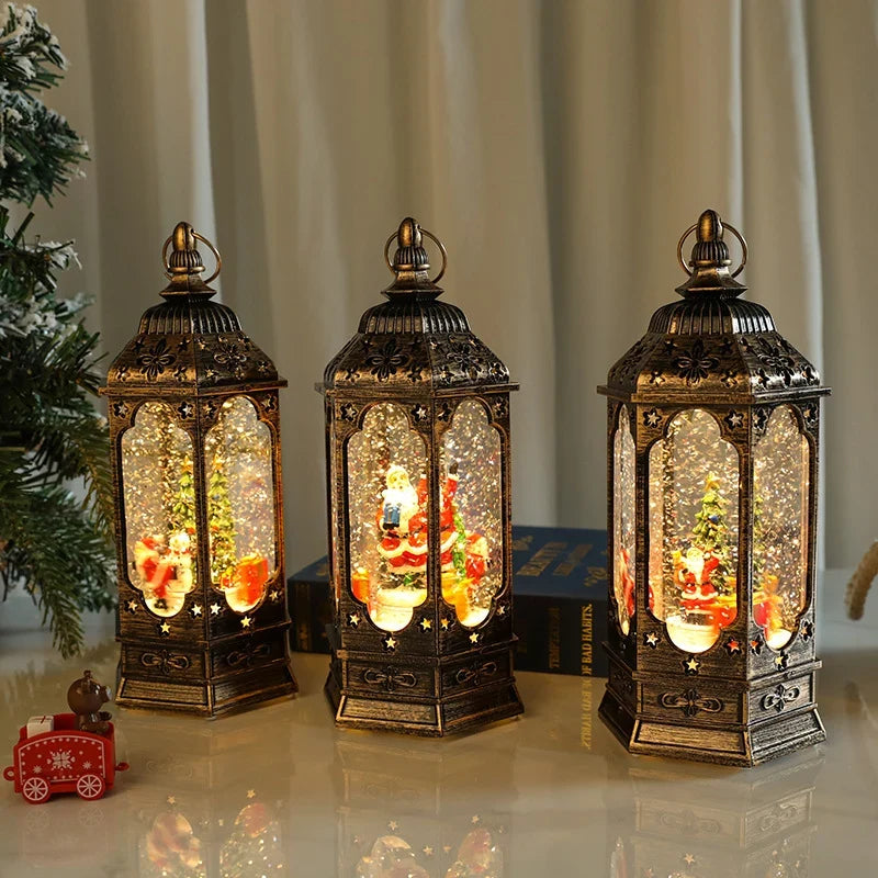 Christmas Lantern Vintage Warm LED Battery Powered