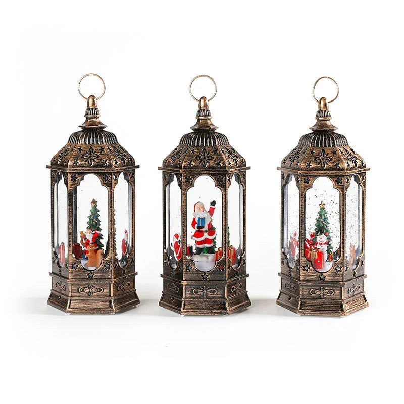 Christmas Lantern Vintage Warm LED Battery Powered