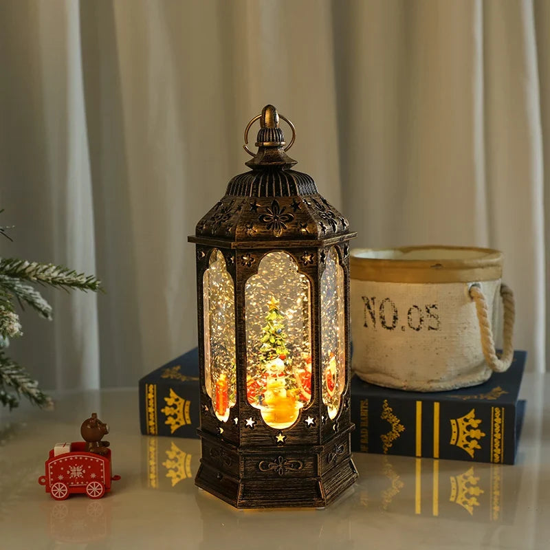 Christmas Lantern Vintage Warm LED Battery Powered
