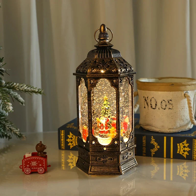 Christmas Lantern Vintage Warm LED Battery Powered
