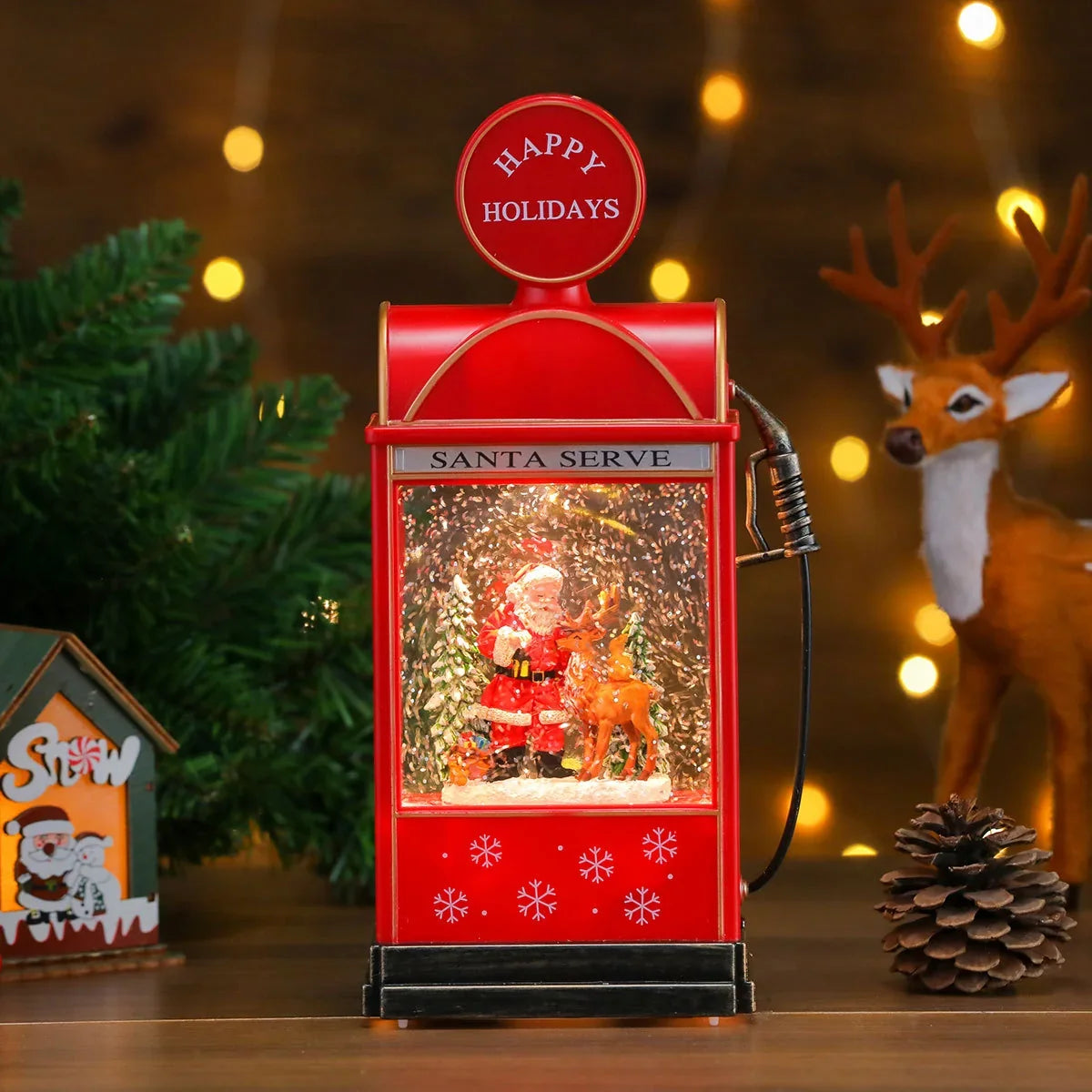 Christmas Lantern Warm Glow LED Musical Battery-Powered