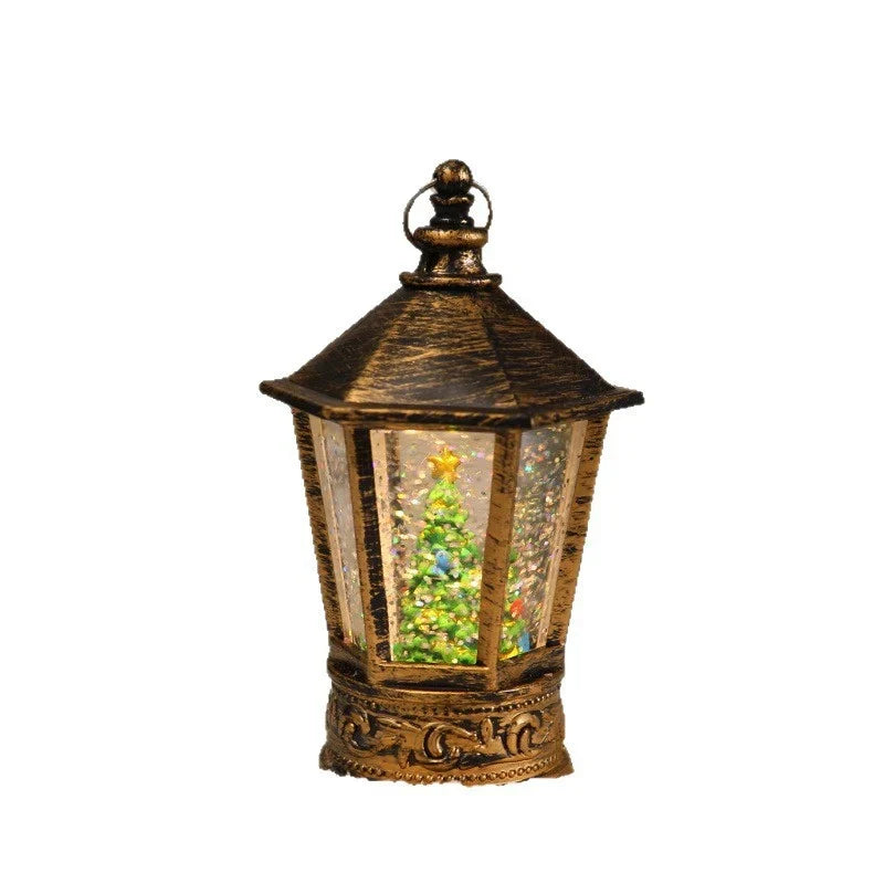 Christmas Lantern Warm LED Santa Motif Hanging Hook