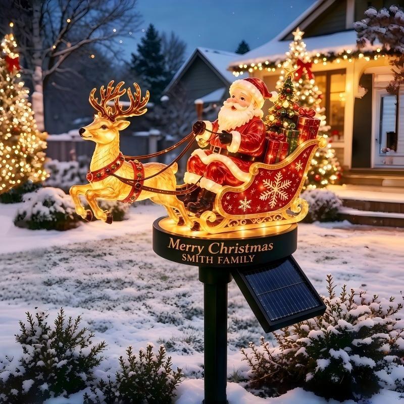 Christmas Lawn Decoration Solar-Powered LED Weather-Resistant