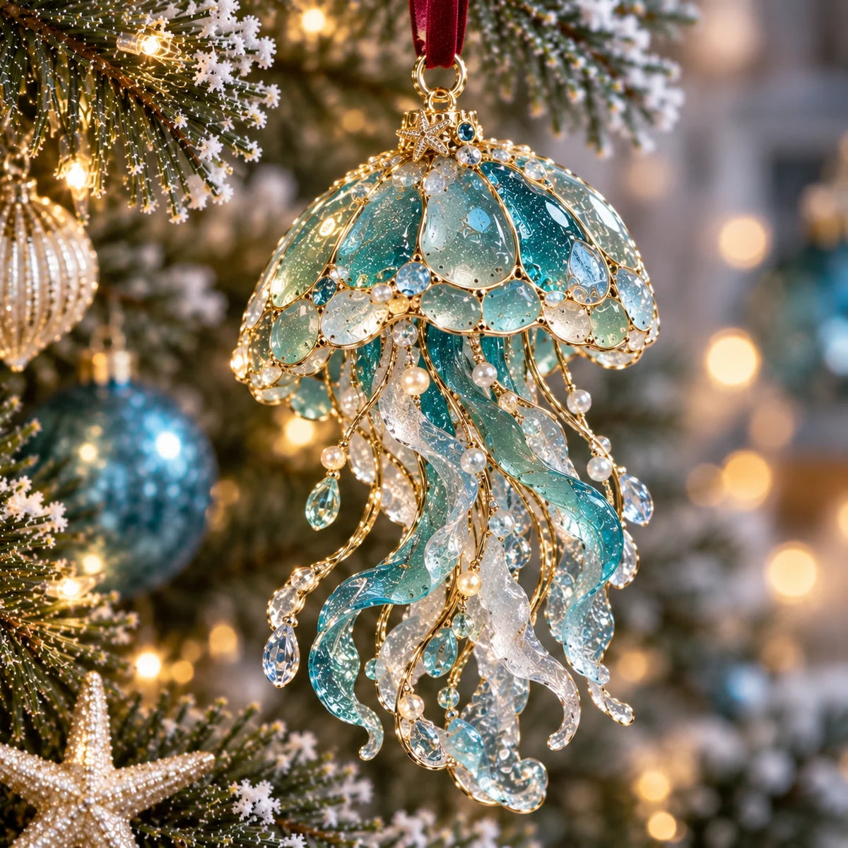 Christmas Ornament Acrylic Marine Life Design