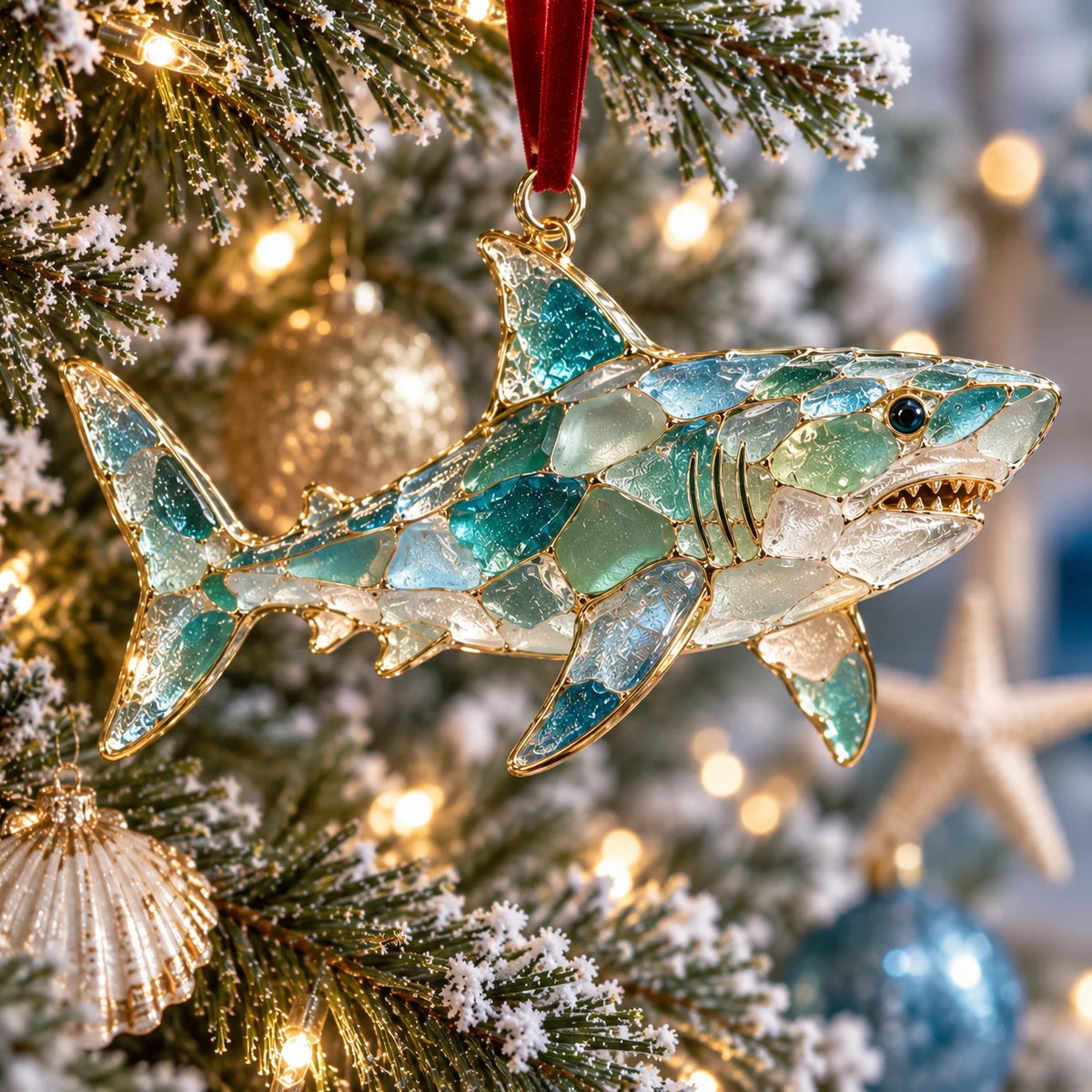 Christmas Ornament Acrylic Marine Life Design