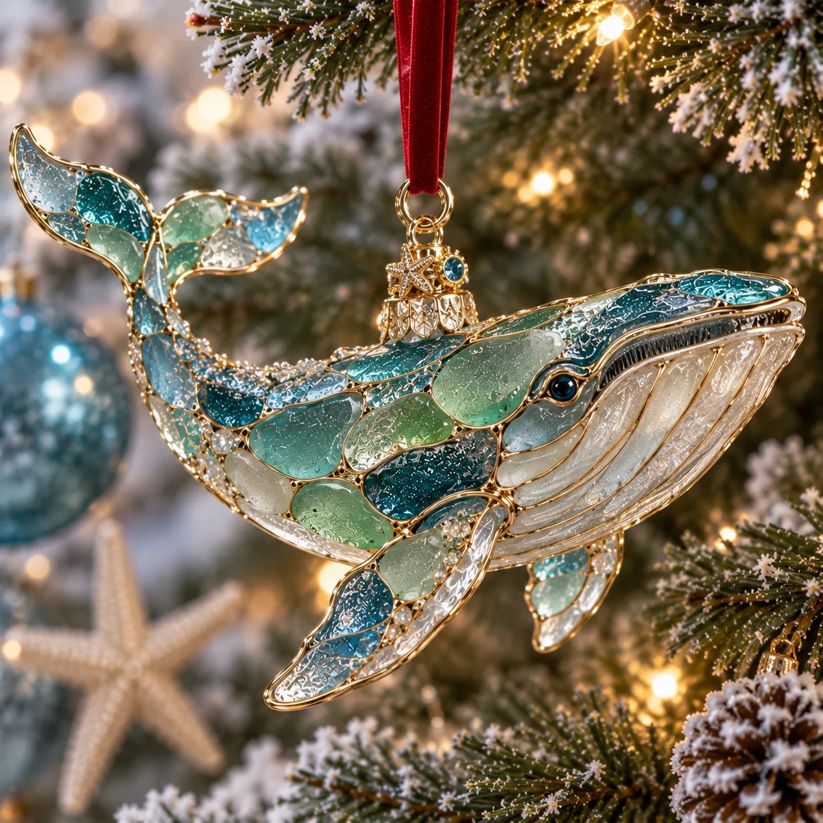 Christmas Ornament Acrylic Marine Life Design