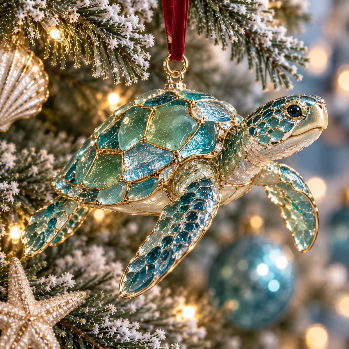 Christmas Ornament Acrylic Marine Life Design