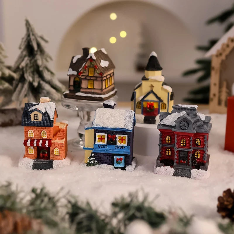 Christmas Ornament Gingerbread House Integrated Warm LED Lights