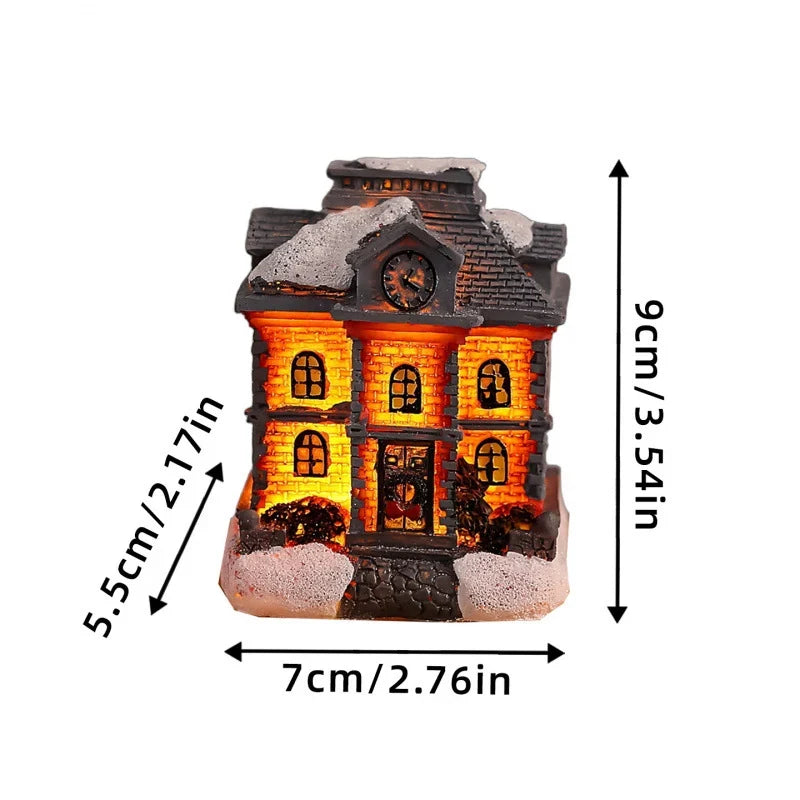 Christmas Ornament Gingerbread House Integrated Warm LED Lights
