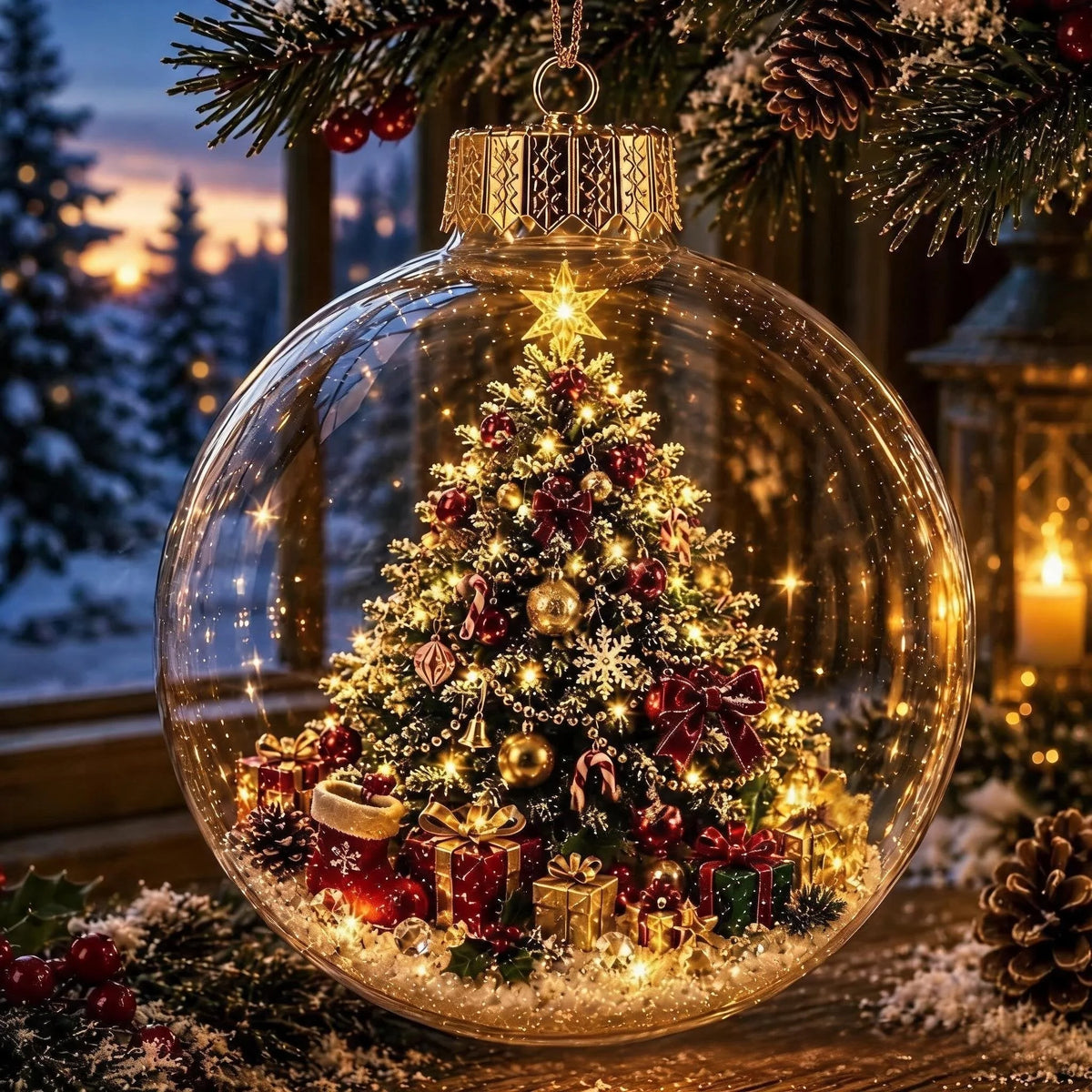 Christmas Ornament Light-Up Multicolour 3.15 Inch