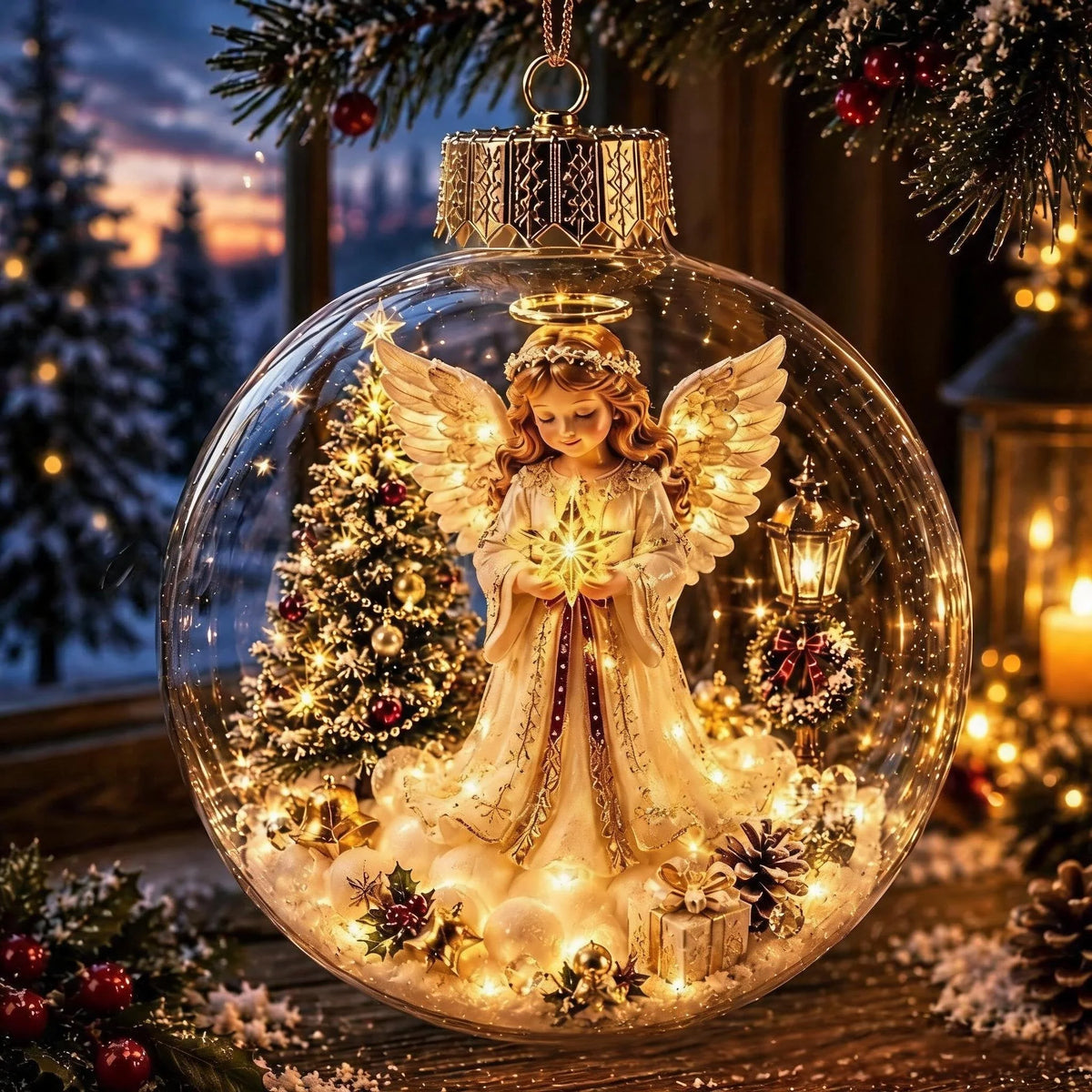 Christmas Ornament Light-Up Multicolour 3.15 Inch