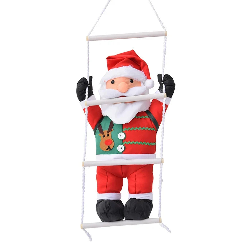 Christmas Ornament Santa & Reindeer Sturdy Hanging Loop