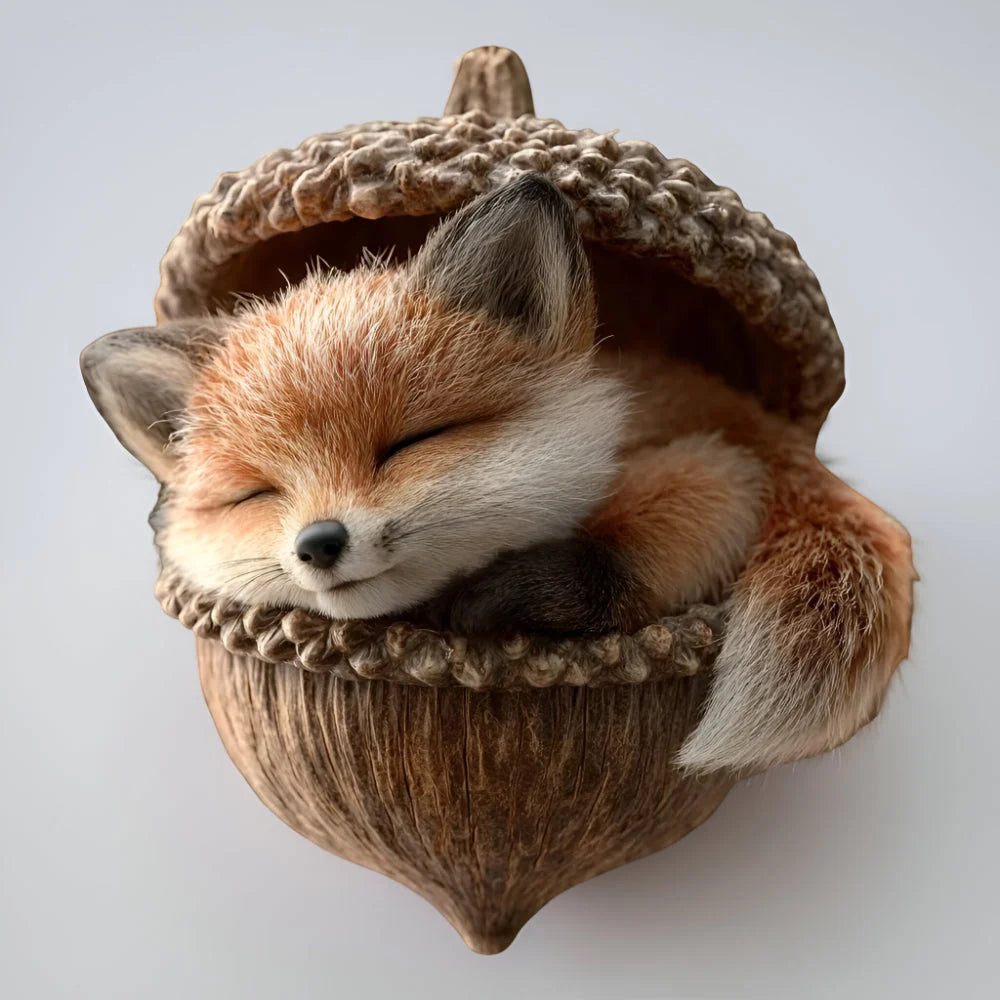 Christmas Ornaments Woodland Felt & Wood-Effect Set of 6