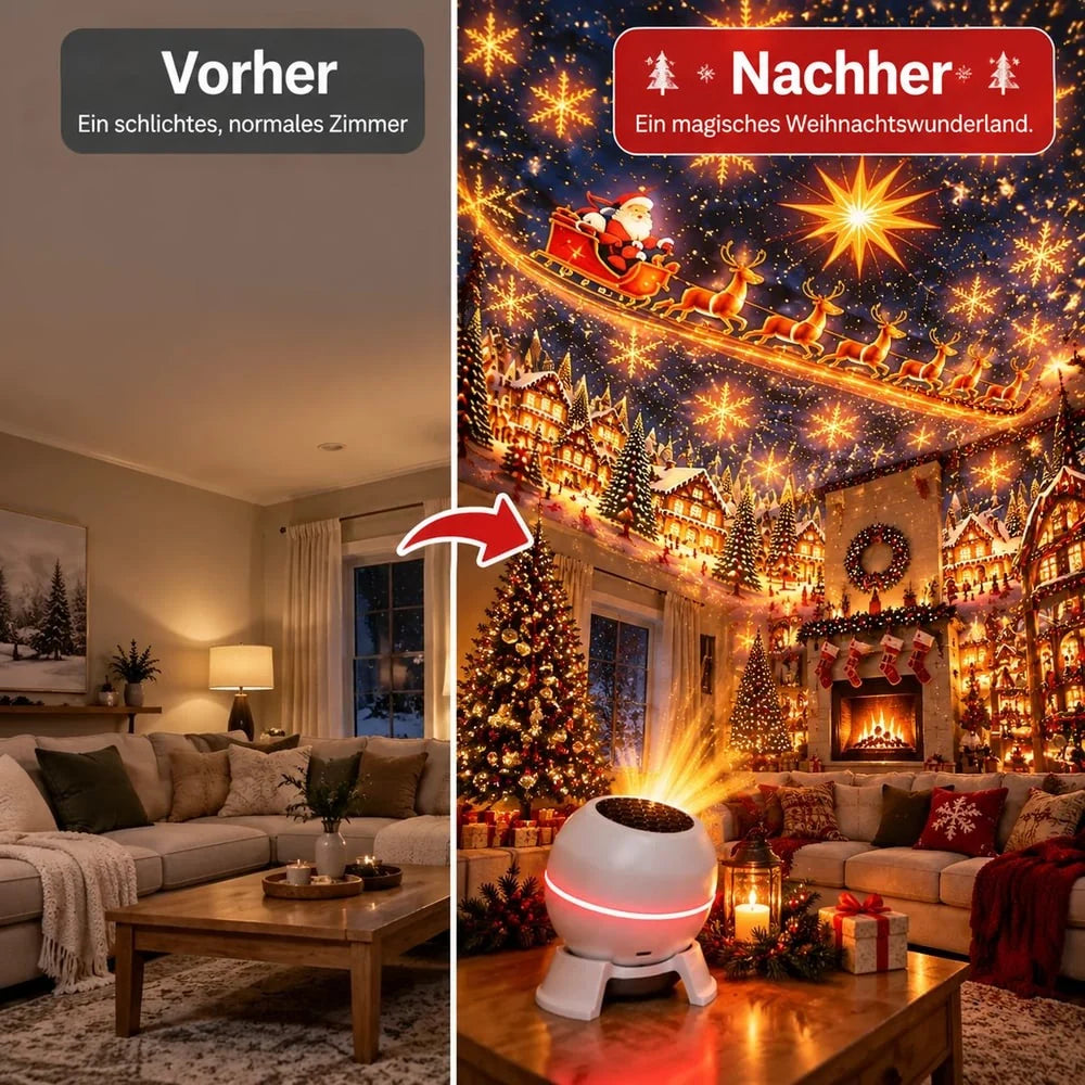 Christmas Projector Light Indoor Festive Motifs Warm Lighting Effects
