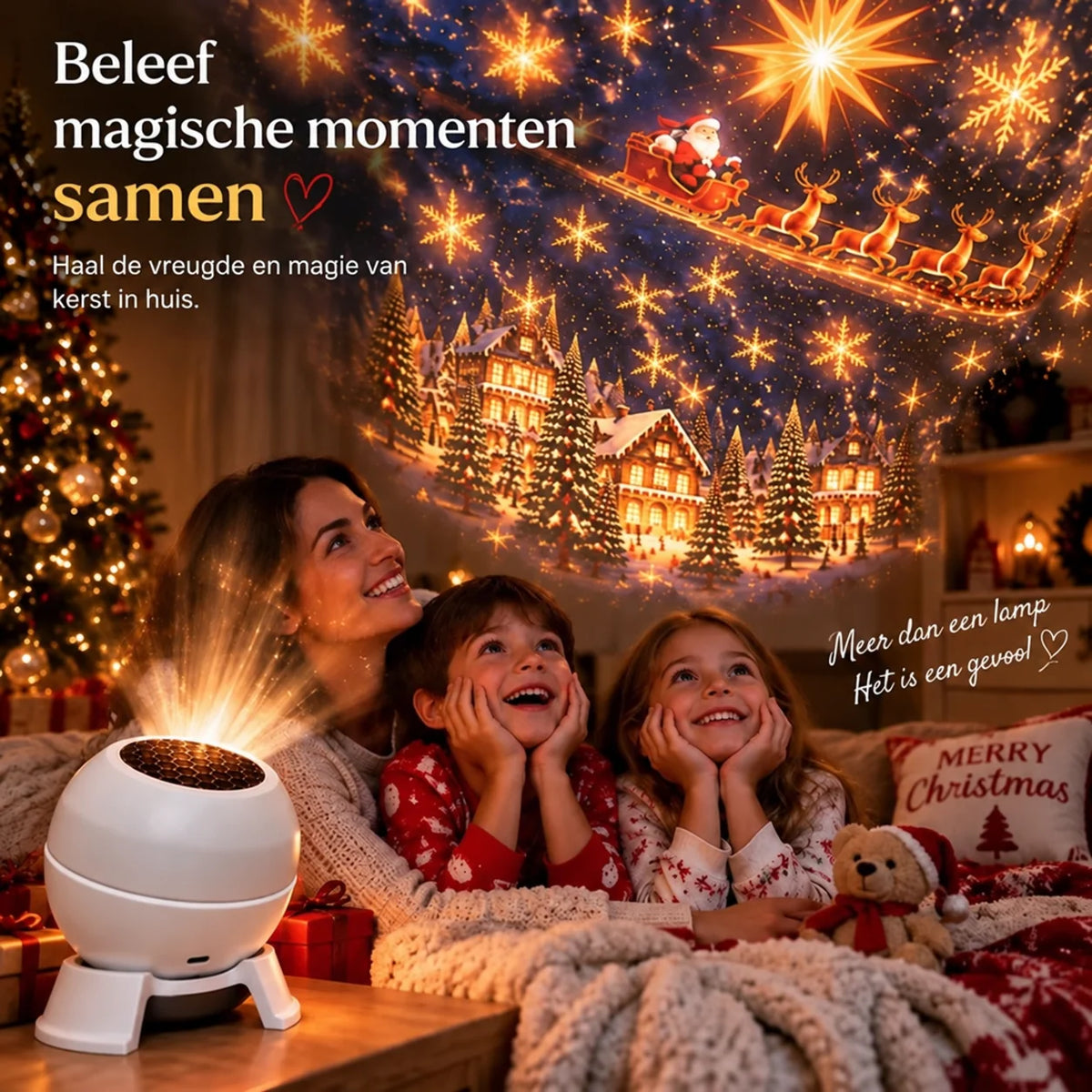 Christmas Projector Light USB-Powered Compact