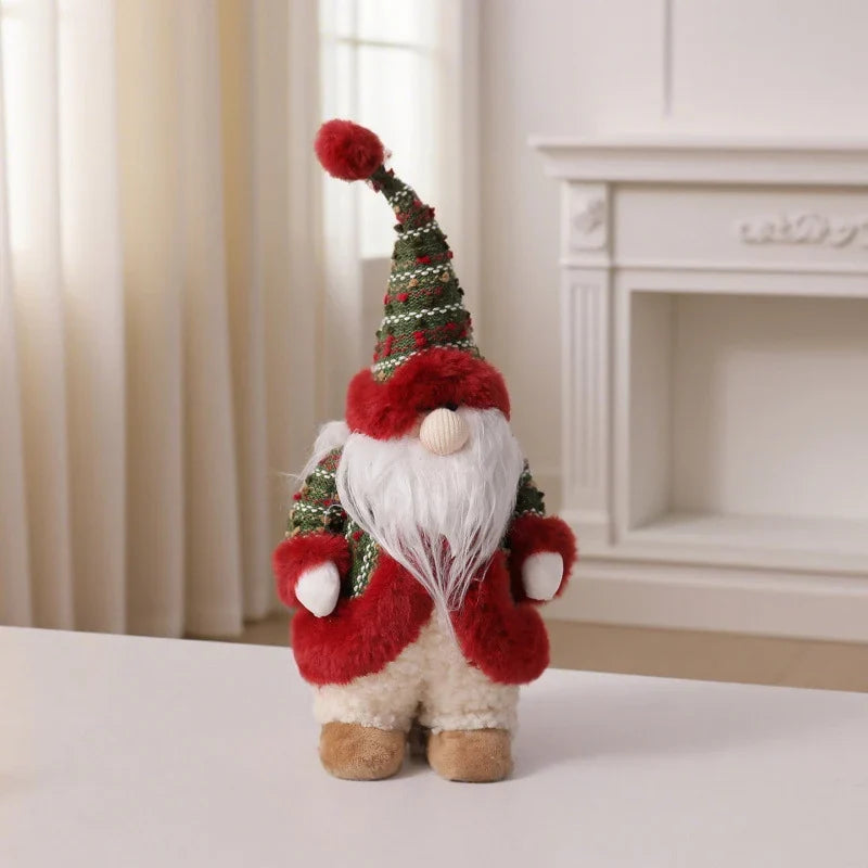 Christmas Reindeer Figurine Tabletop 11.8 Inch Scarf & Garland