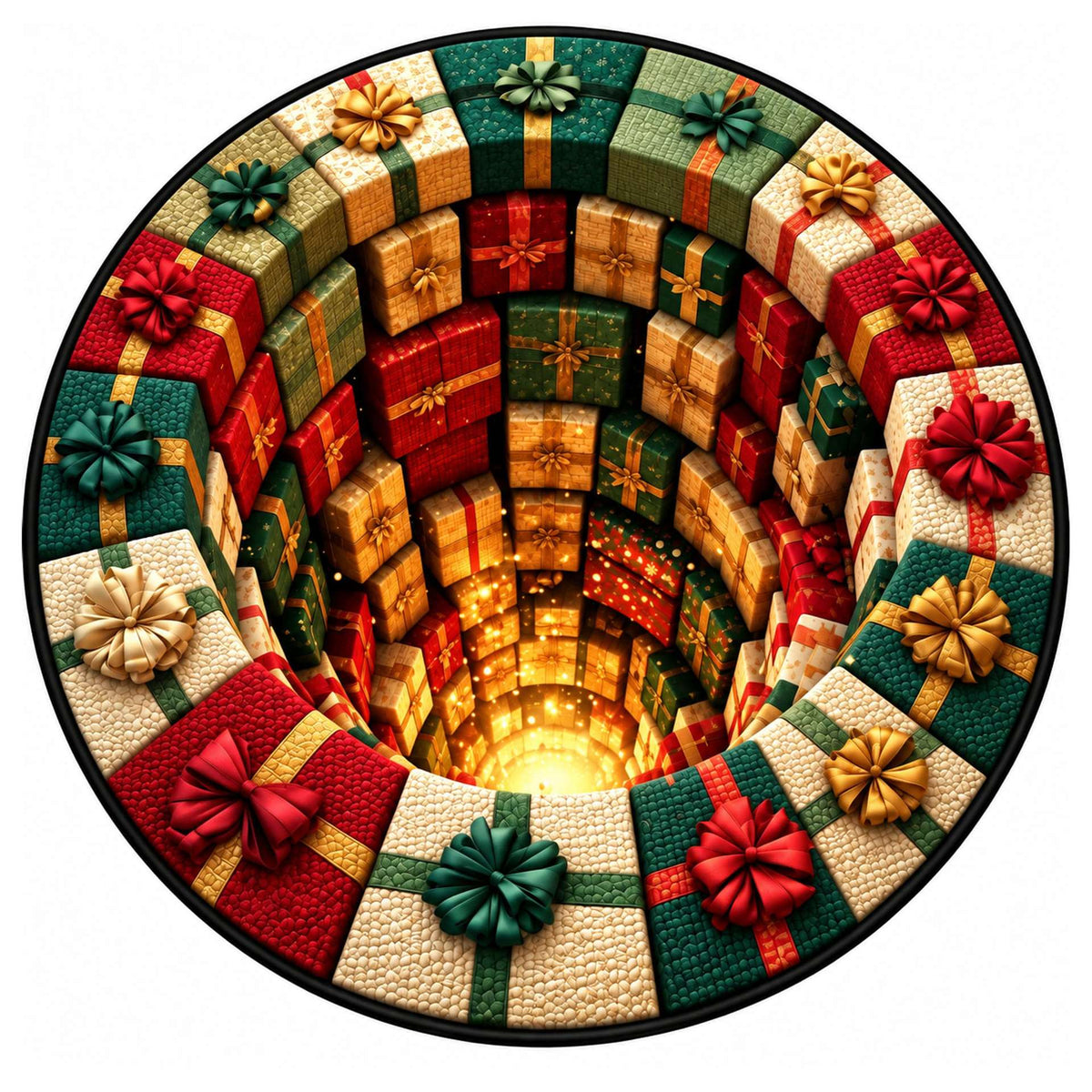 Christmas Rug Festive Prints Easy-Clean Shake-Off Design