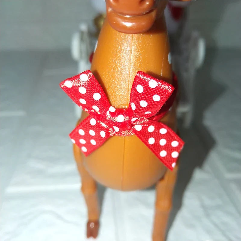 Christmas Sleigh Centerpiece Handcrafted Red Finish