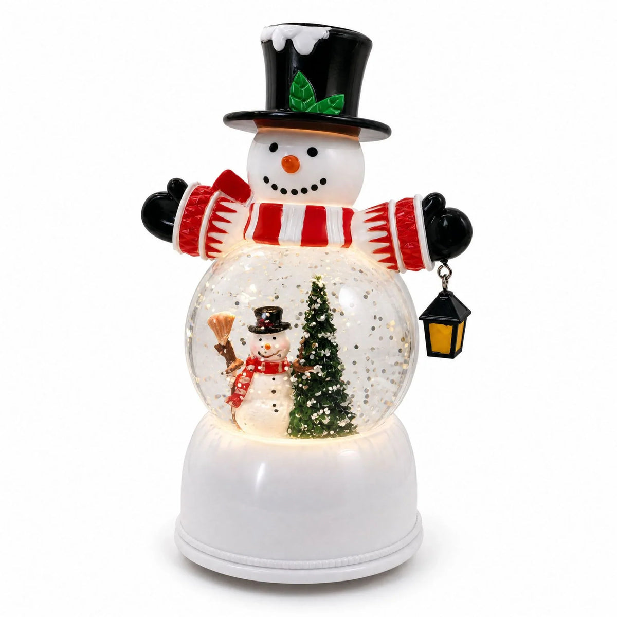 Christmas Snow Globe Santa Figurine LED Light Durable