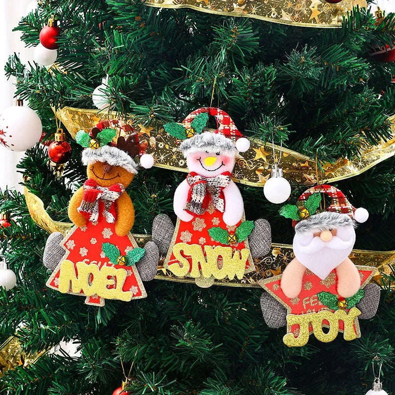Christmas Snowman Decoration Durable Fabric Lightweight Ready To Hang