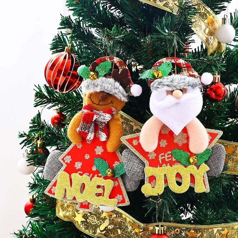 Christmas Snowman Decoration Durable Fabric Lightweight Ready To Hang
