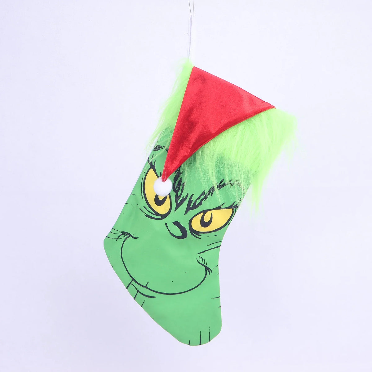 Christmas Stocking Playful Character Fluffy Cuff Durable Fabric