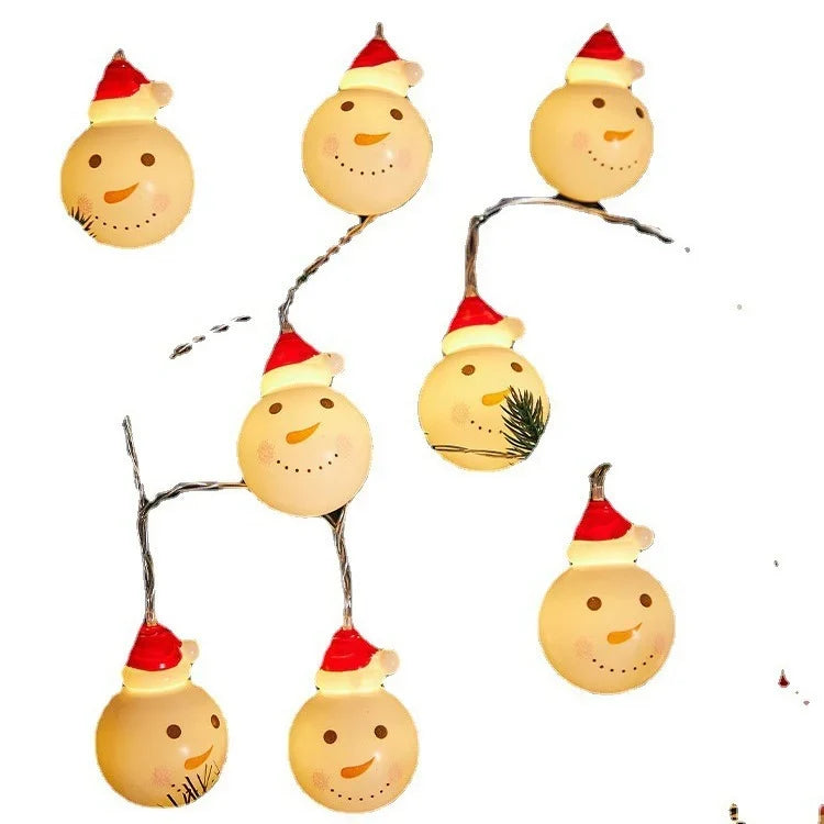 Christmas String Lights Energy-Saving LED Novelty Snowman & Santa