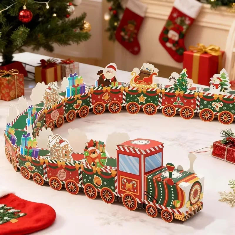 Christmas Train Decoration Sturdy Paper Lightweight