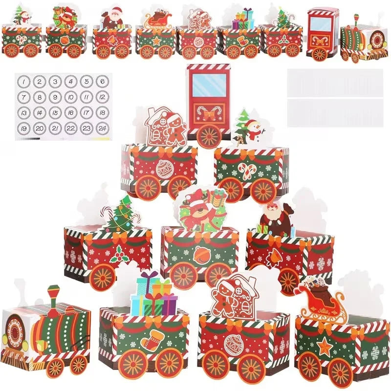 Christmas Train Decoration Sturdy Paper Lightweight