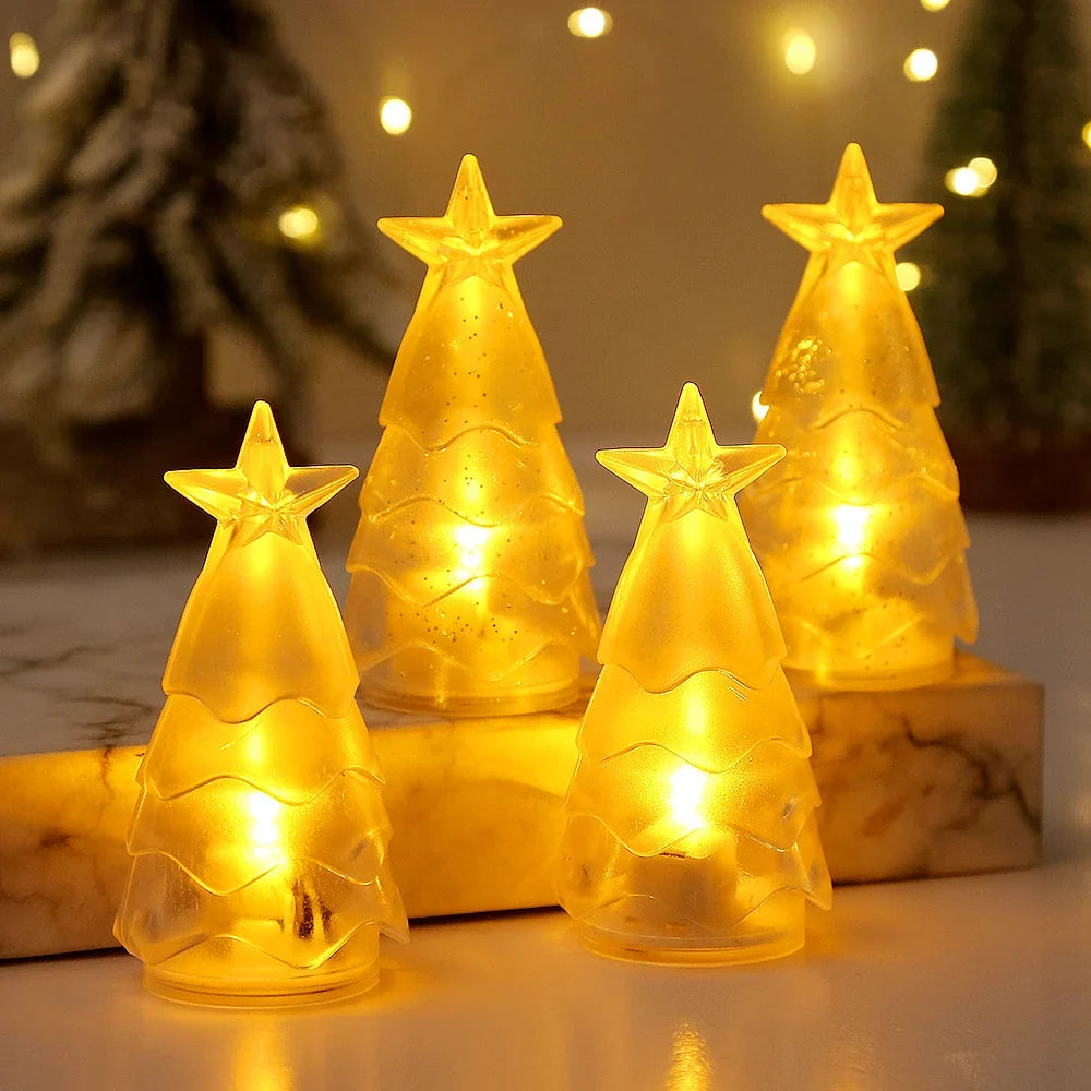 Christmas Tree Candle Holder Tealight Compatible & Sparkling Accents