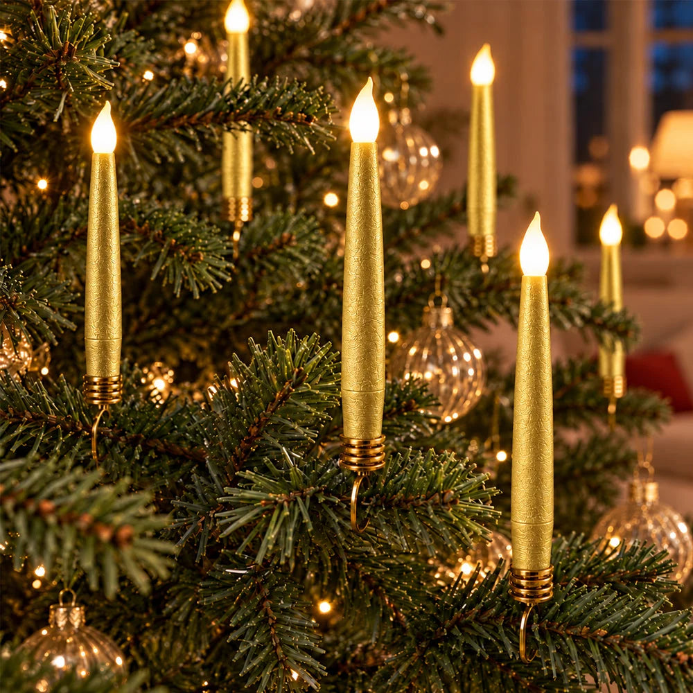 Christmas Tree Candle Lights Wireless Remote Control Set of 20