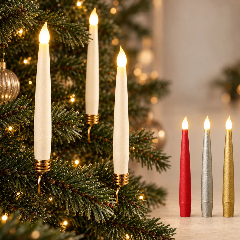 Christmas Tree Candle Lights Wireless Remote Control Set of 20