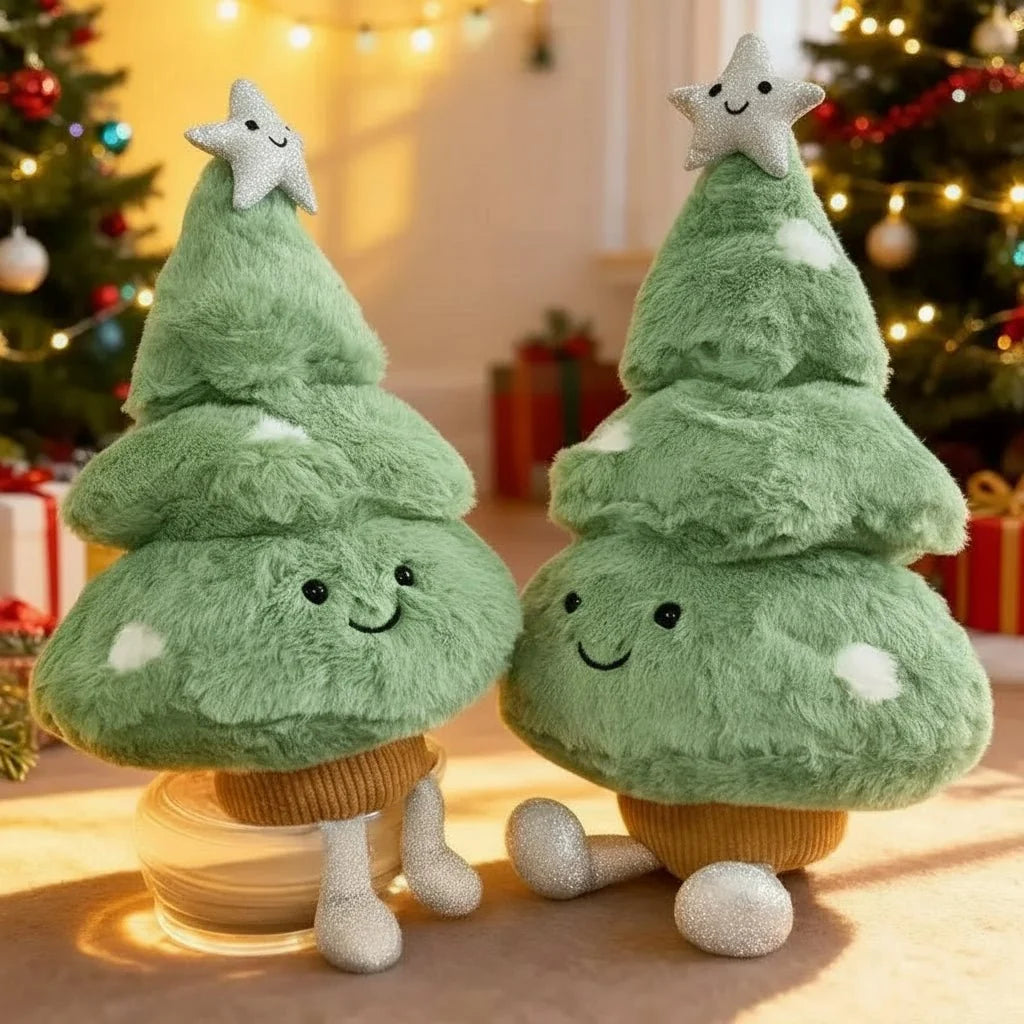 Christmas Tree Figurine Plush Soft Festive Decor
