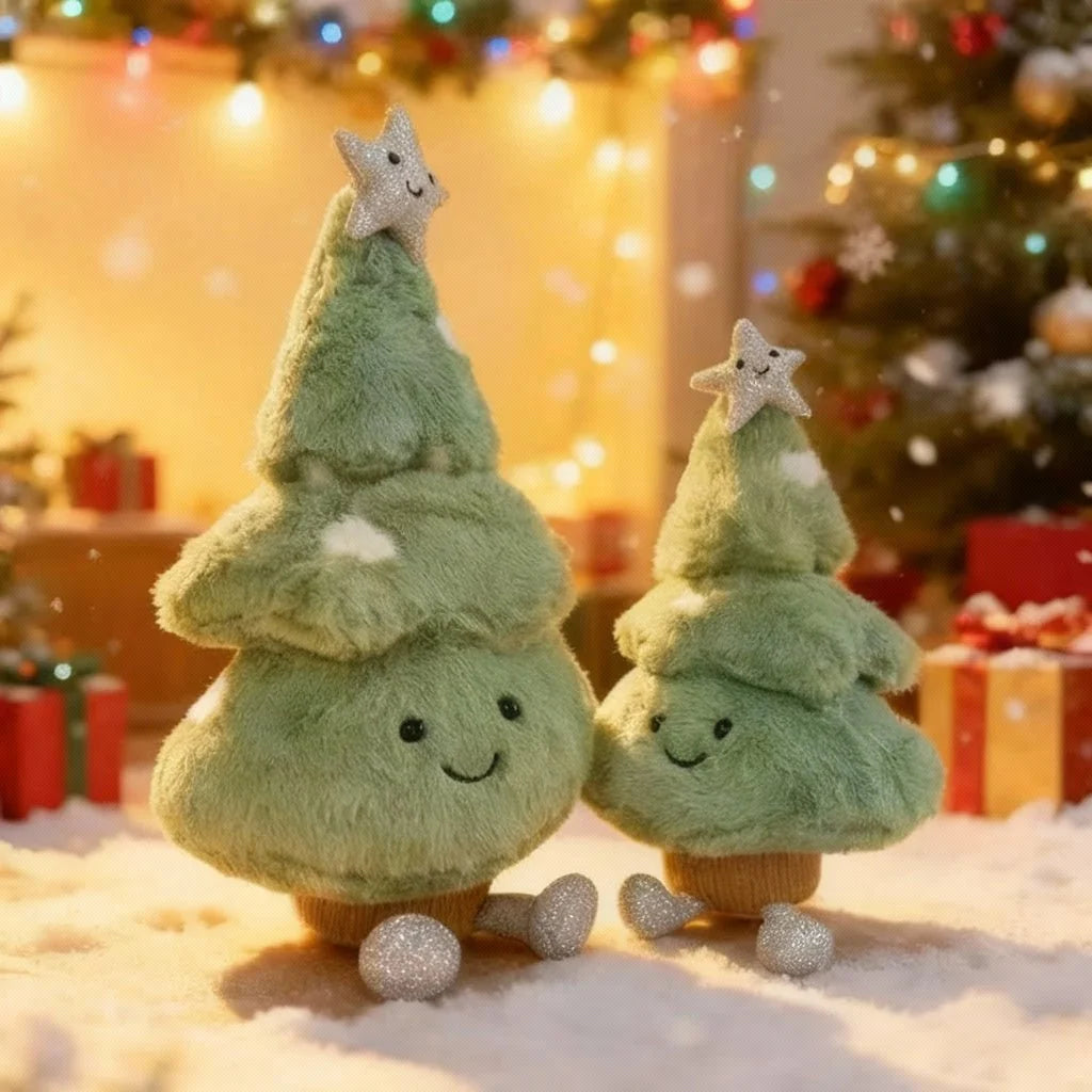 Christmas Tree Figurine Plush Soft Festive Decor