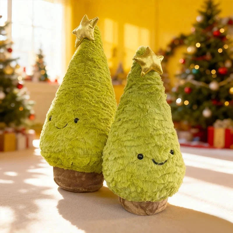 Christmas Tree Figurine Plush Soft Festive Decor